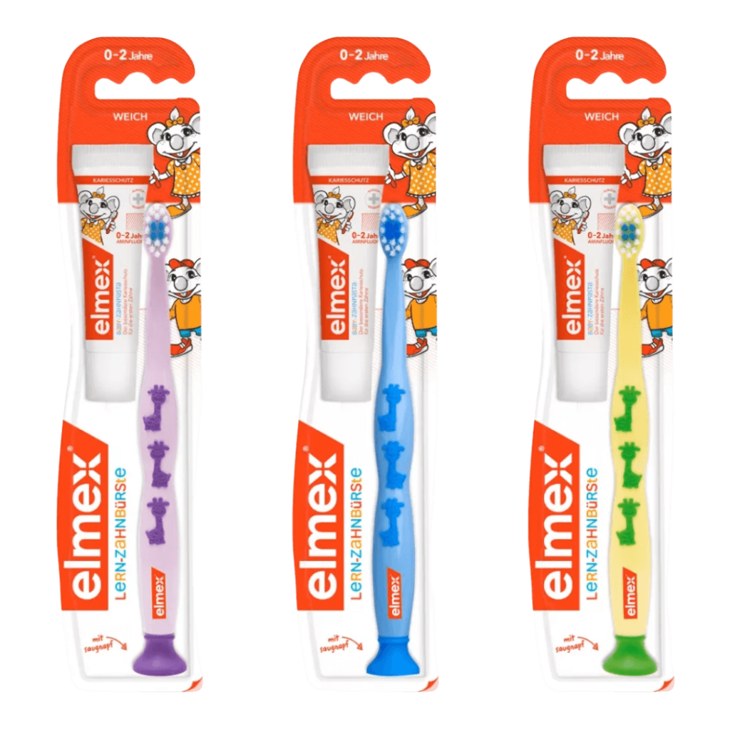 ELMEX käsihambahari väikelastele vanuses 0-3 aastat (3 eri tooni)