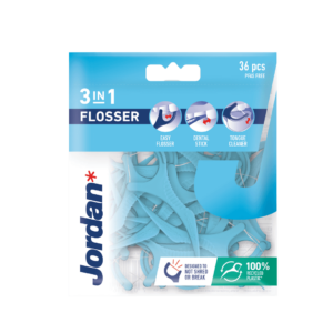 Hambaniit Jordan Flosser 3in1 koos hambatikuga (50tk)
