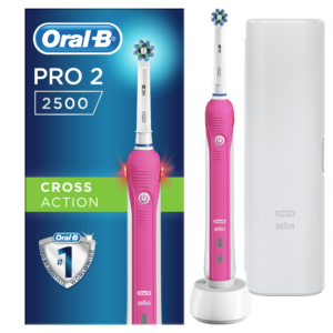 Oral-B PRO2 2500 Pink Edition ROOSA elektriline hambahari surveanduriga (2 režiimi