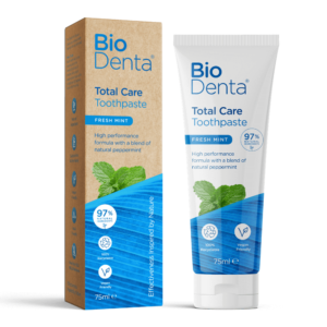 BioDenta Total Care valgendav hambapasta piparmündiga 75ml
