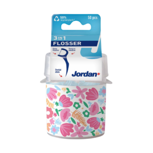 Hambaniit Jordan Flosser 3in1 koos hambatikuga topsis (50 tk)