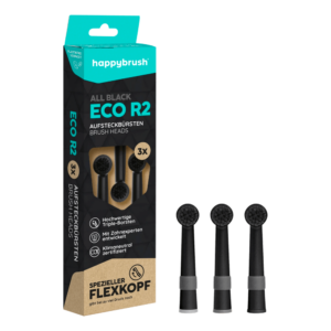 happybrush ECO R2 All Black elektrilise hambaharja otsikud (3 tk)