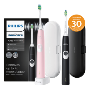 Philips Sonicare ProtectiveClean 4300 seeria HX6800/35 MUST + ROOSA komplekt (2 käepidet