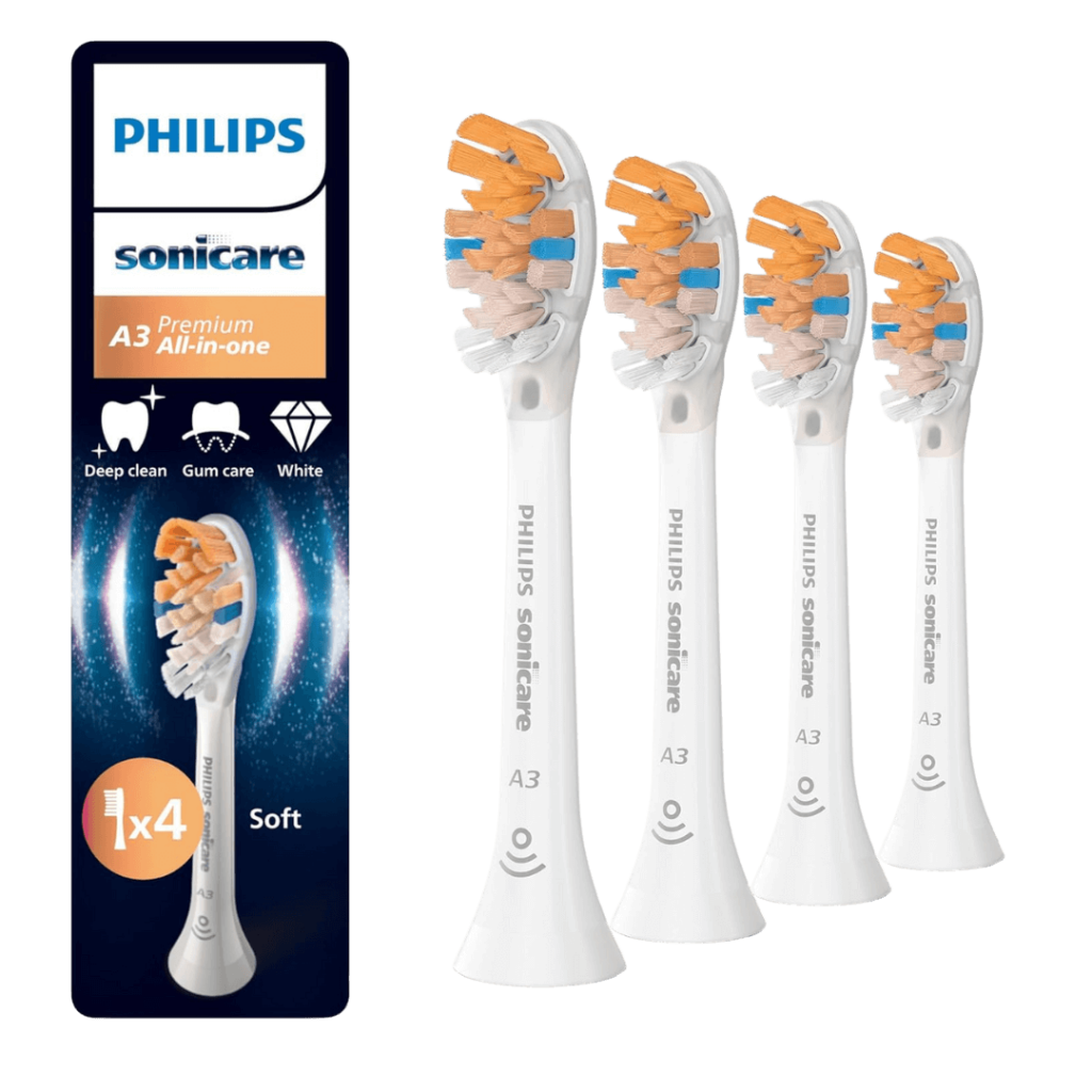 Philips Sonicare A3 Premium All-in-One (Soft) pehmed hambaharja otsikud HX9094/87 (VALGE