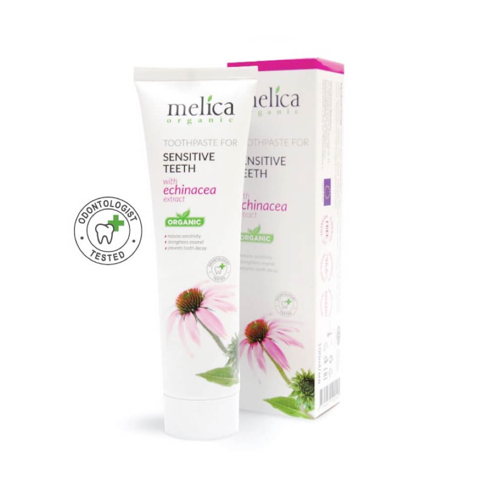 Melica Organic SENSITIVE hambapasta tundlikele hammastele 100ml (Punase päevakübaraga)