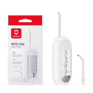 Oclean W10 Lite irrigaator VALGE juhtmevaba veeprits (2 otsikut)