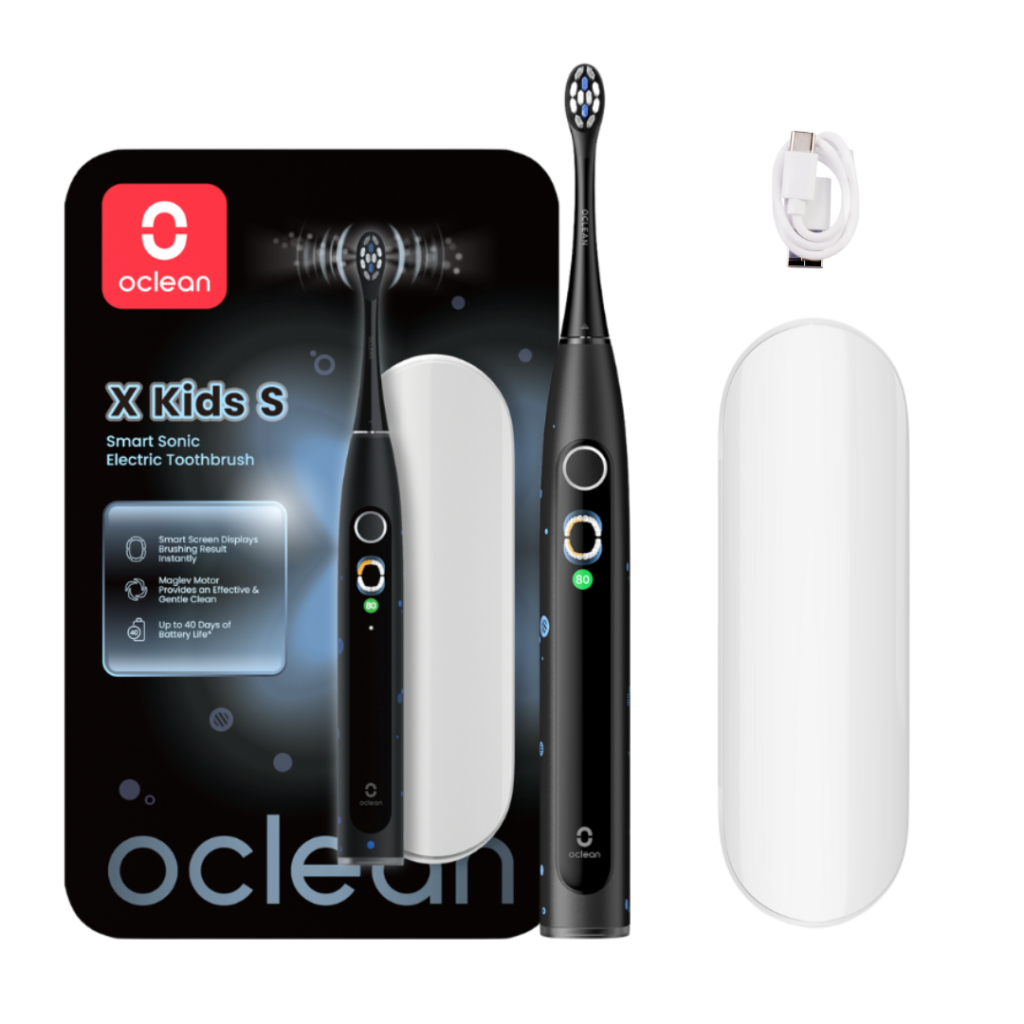 Oclean X KIDS S Black elektriline hambahari noortele MUST (alates 6a)