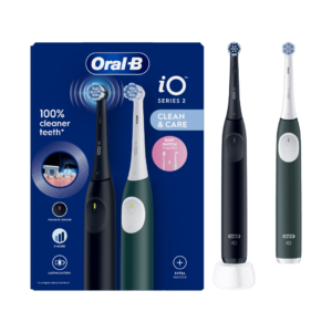 Oral-B iO2 elektriline hambahari Night Black / Green Forest (2 hambaharja)