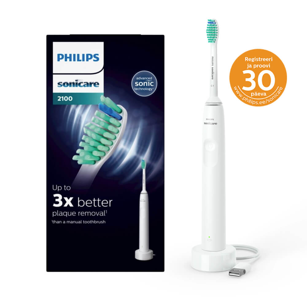 Philips Sonicare 2100 seeria HX3651/13 elektriline hambahari VALGE (1 režiim