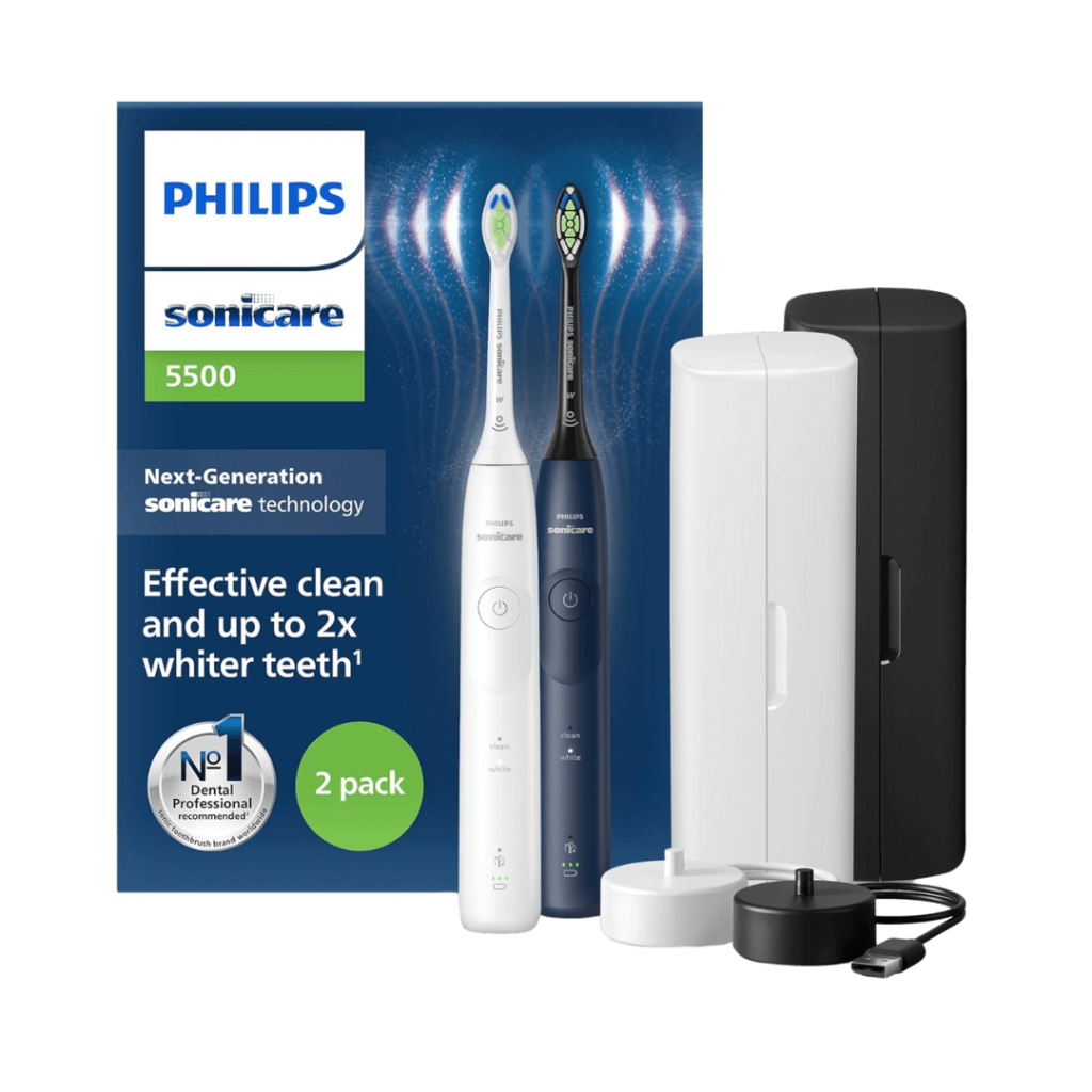 Philips Sonicare 5500 elektriline hambahari HX7119/01 VALGE + MERESININE (2 käepidet)