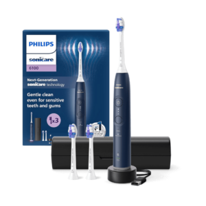 Philips Sonicare 6100 elektriline hambahari (HX7403/01) MERESININE + Reisivutlar (Erimudel)