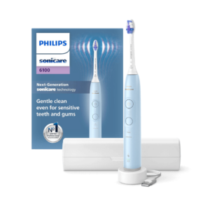 Philips Sonicare 6100 elektriline hambahari (HX7406/02) HELESININE + Reisivutlar