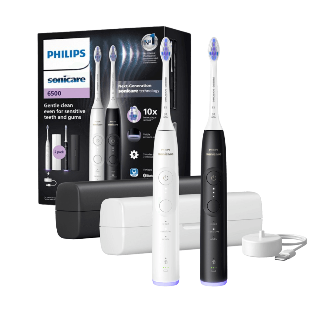 Philips Sonicare 6500 elektriline hambahari HX7419/01 MUST + VALGE (2 käepidet)