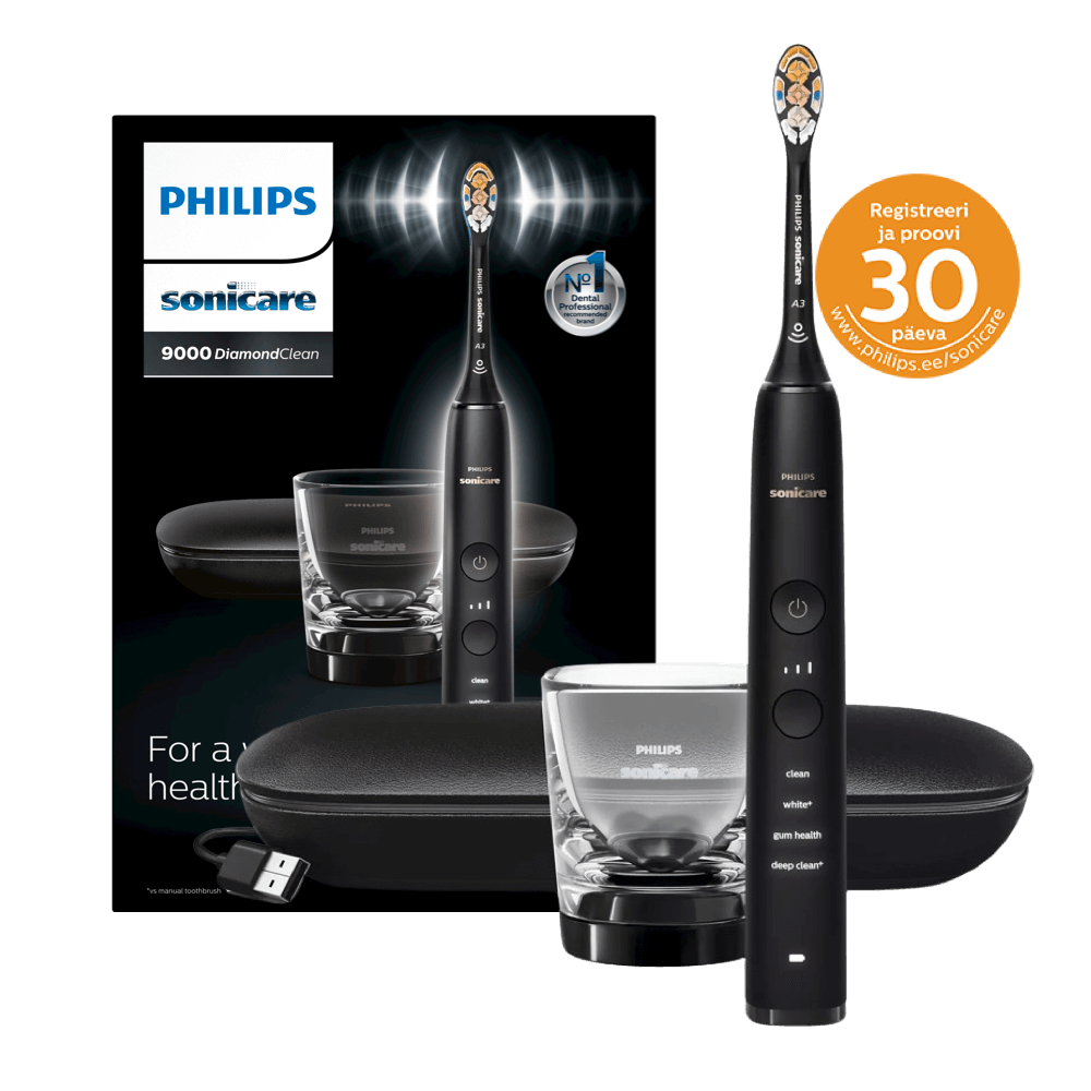 Philips Sonicare DiamondClean 9000 BLACK elektriline hambahari (HX9911) 4 režiimi