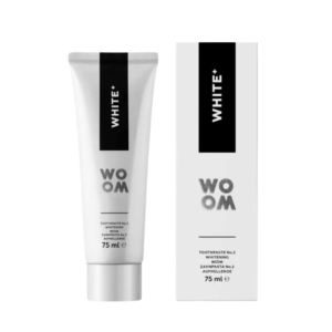 Woom WHITE+ värskendavalt valgendav hambapasta 75ml