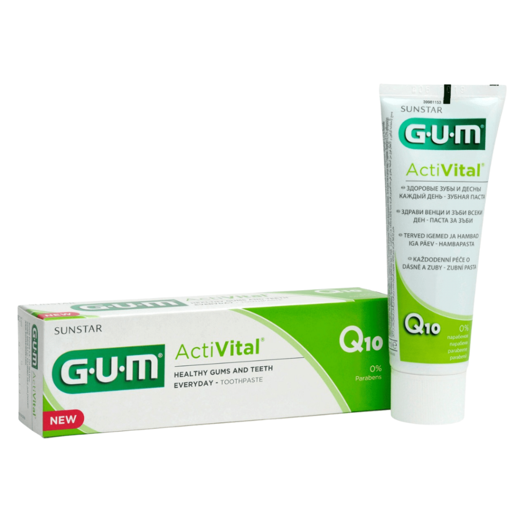 GUM ActiVital hambapasta 75ml granaatõuna (sisaldab Q10 koensüümi) - hoiab hambad ja igemed terved