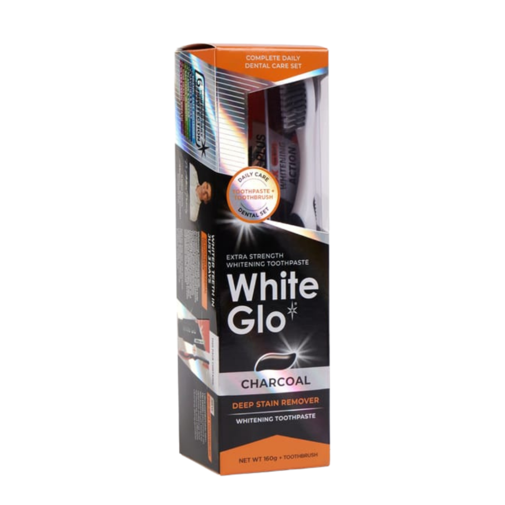White Glo Charcoal Deep Stain Remover hambapasta 106ml (valgendav aktiivsöega hambapasta)