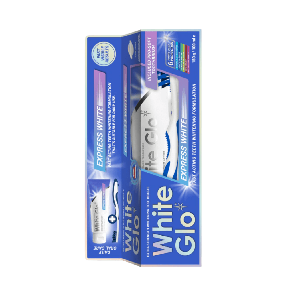 White Glo Express White valgendav hambapasta 100ml (kaasa tasuta käsihambahari)