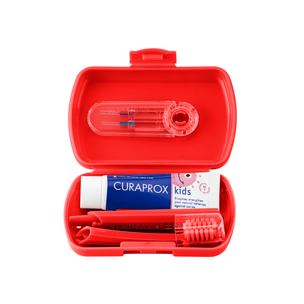 Curaprox Kids Reisikomplekt PUNANE - hambahari